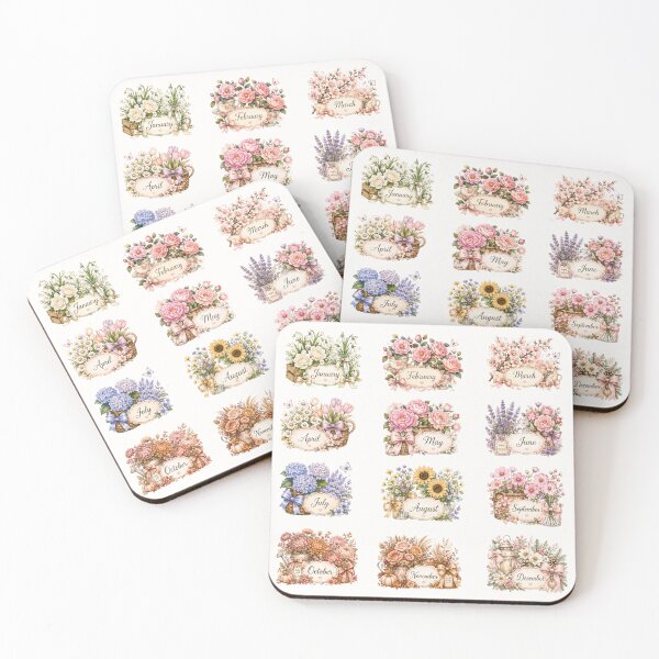 Item preview, Floral Months designed and sold by looplandger.