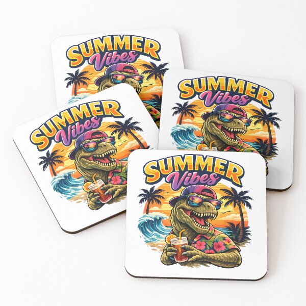 Item preview, Retro Summer Vibes T-Rex – Funny Dinosaur Beach Shirt designed and sold by jahiggin.