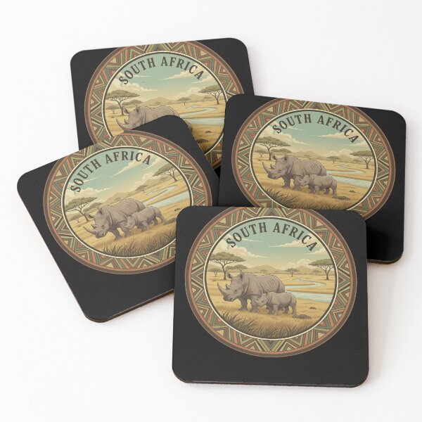 Item preview, South Africa Rhino Safari Vintage Travel Wildlife designed and sold by d247.