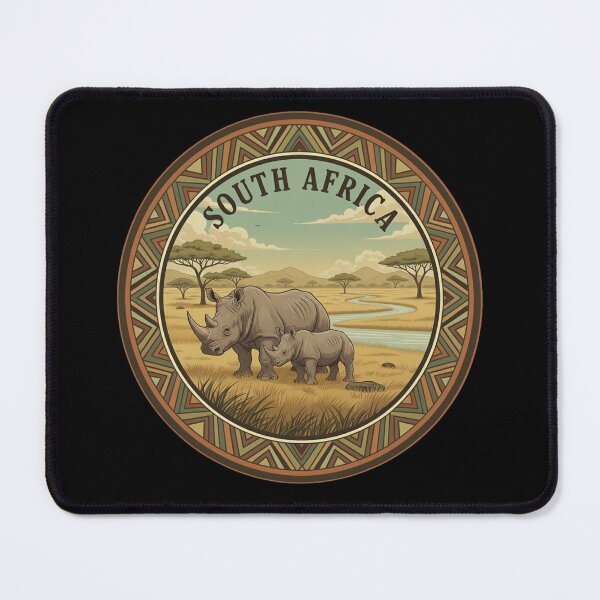 Item preview, South Africa Rhino Safari Vintage Travel Wildlife designed and sold by d247.