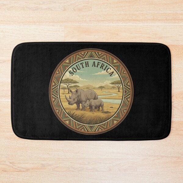 Item preview, South Africa Rhino Safari Vintage Travel Wildlife designed and sold by d247.