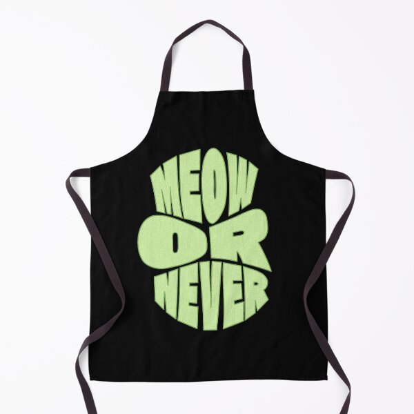 Item preview, Meow Or Never Groovy Green Cat Pun Typography designed and sold by StyleNext.