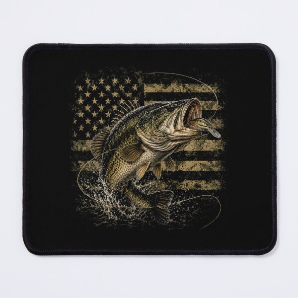 Item preview, Fishing Camouflage US American Flag Bass Fish Fisherman Camo designed and sold by Kladhadredo.