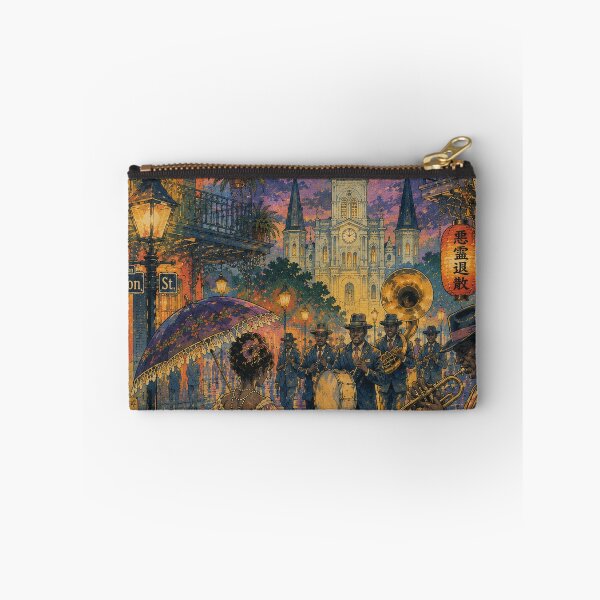 Item preview, New Orleans Ukiyo-e Jazz Parade Art Print | French Quarter Voodoo Night | Japanese Woodblock Style designed and sold by Vandy Fullam.