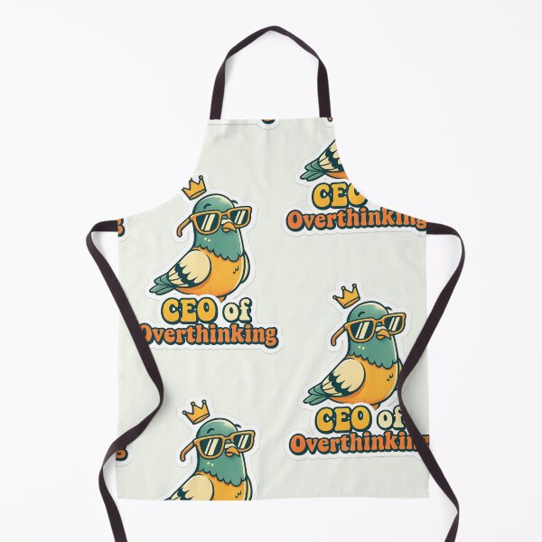 Item preview, CEO of Overthinking Funny Pigeon Sticker | Cool Bird with Sunglasses & Crown designed and sold by arifali786.