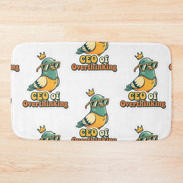 Item preview, CEO of Overthinking Funny Pigeon Sticker | Cool Bird with Sunglasses & Crown designed and sold by arifali786.
