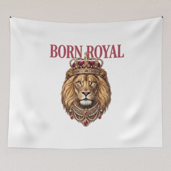 Item preview, Born Royal Crowned Lion – Luxury Royal Animal Graphic designed and sold by TheDigitalArtisianHub.