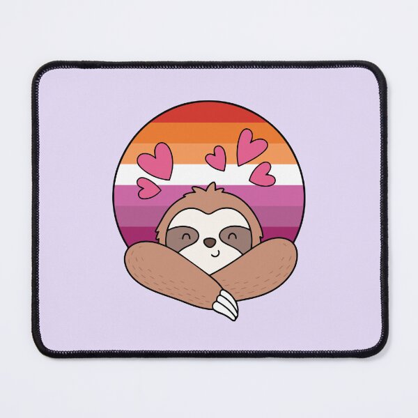 Item preview, LGBTQ Sloth – Kawaii Lesbian Pride Sloth With Hearts designed and sold by Cannaxes Studio.