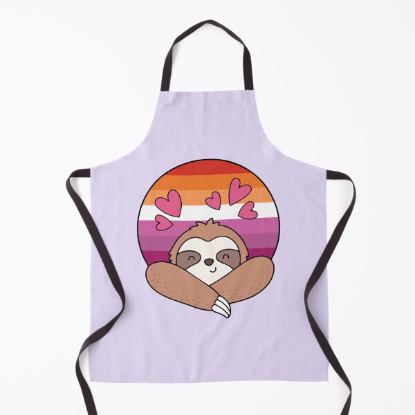 Item preview, LGBTQ Sloth – Kawaii Lesbian Pride Sloth With Hearts designed and sold by Cannaxes Studio.