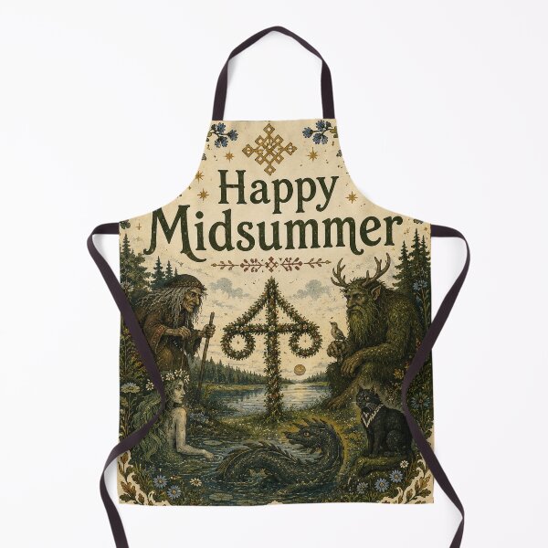 Item preview, Happy Midsummer Greeting Banner (Monster Edition) designed and sold by AIfolklore.