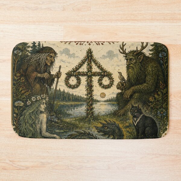 Item preview, Happy Midsummer Greeting Banner (Monster Edition) designed and sold by AIfolklore.