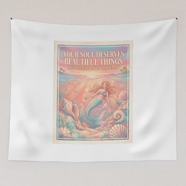 Item preview, Your Soul Deserves Beautiful Things – Ocean Therapy Poster Design designed and sold by Sea Gem.