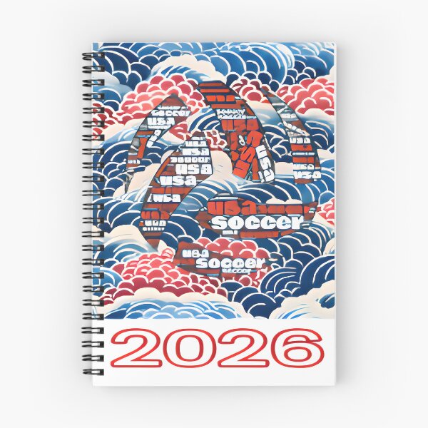 Item preview, Lettered soccer ball 2026 embedded in USA national colors designed and sold by ParadoxParadox.