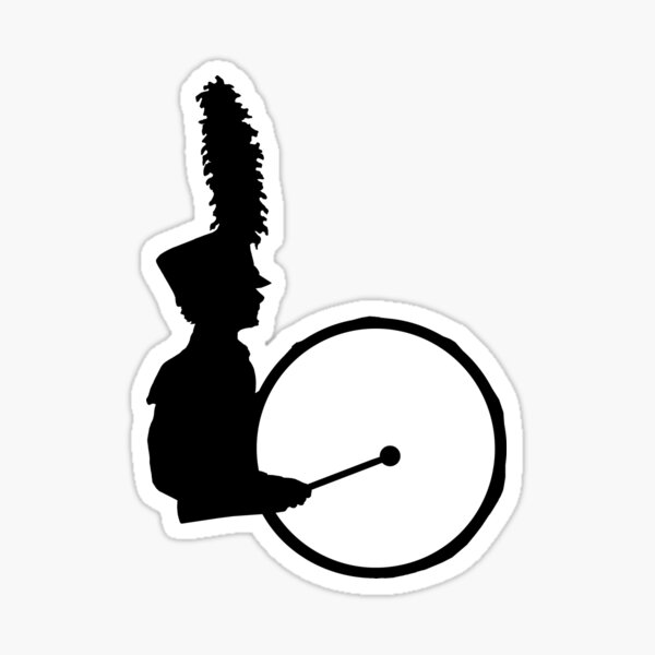 Marching Band Bass Drummer Sticker For Sale By Vistascribe Redbubble