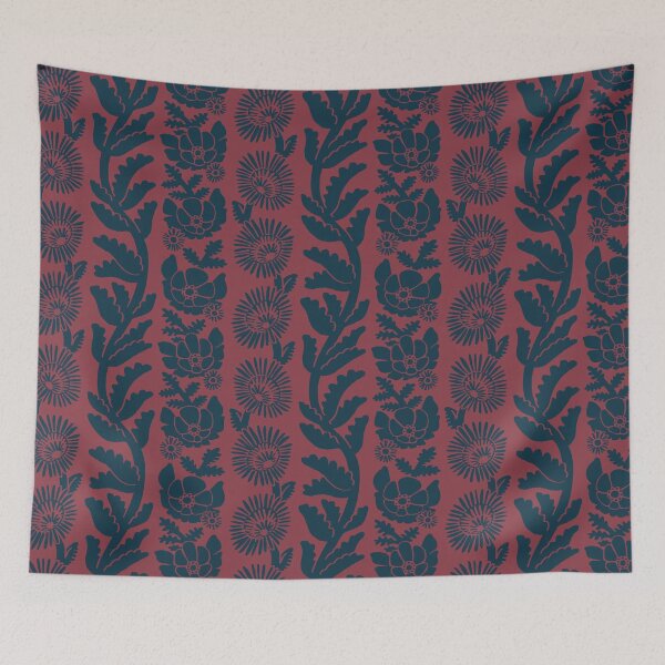 Item preview, Botanical Boho Columns - 8c3c47 designed and sold by knitetgantt.
