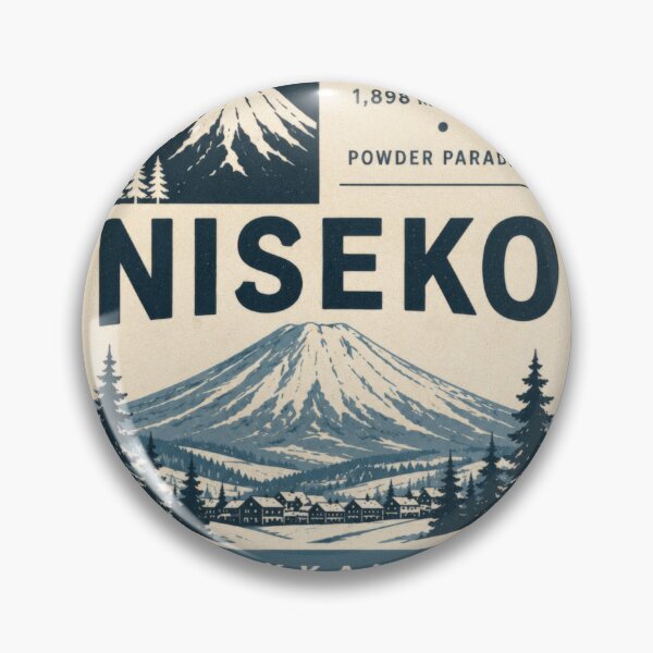 Item preview, Niseko Powder Paradise Badge | Mount Yotei Winter Resort Emblem designed and sold by CosmicAnomaly.