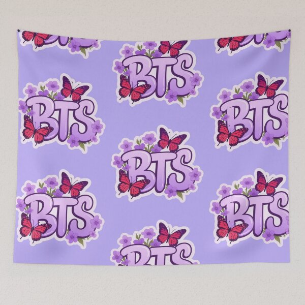 Item preview, BTS Floral Butterfly Design | Purple K-Pop Fan Art | Cute BTS Aesthetic Sticker | Army Gift  designed and sold by Feminine Energy Studio .
