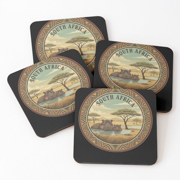 Item preview, South Africa Hippos Safari Vintage Travel designed and sold by d247.