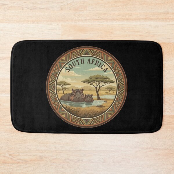 Item preview, South Africa Hippos Safari Vintage Travel designed and sold by d247.