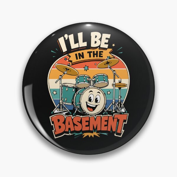 Item preview, Kids I'll Be in The Basement Funny Drumming Gift for Boy Girl Cute Drum Set designed and sold by alenaz.