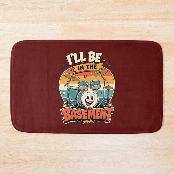 Item preview, Kids I'll Be in The Basement Funny Drumming Gift for Boy Girl Cute Drum Set designed and sold by alenaz.