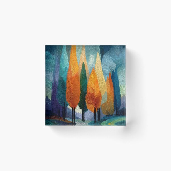 Item preview, Golden Autumn Trees Dream Landscape Modern Color Flow designed and sold by daila70.