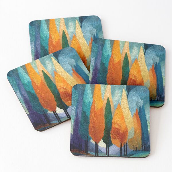 Item preview, Golden Autumn Trees Dream Landscape Modern Color Flow designed and sold by daila70.