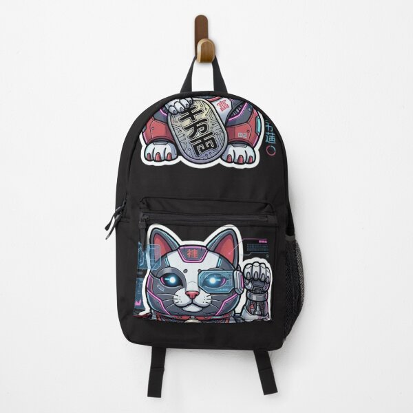 Item preview, Neo Tokyo Cyber Maneki Neko Mecha Lucky Cat Sticker designed and sold by Neo Tokio.