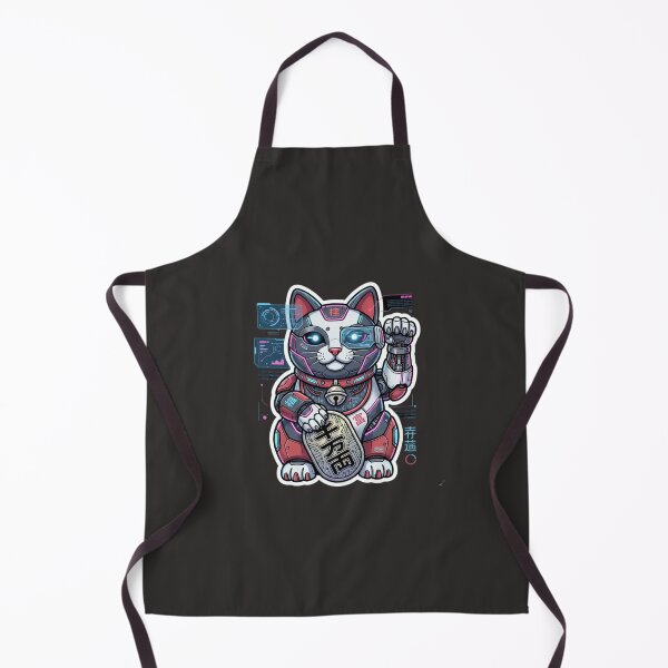 Item preview, Neo Tokyo Cyber Maneki Neko Mecha Lucky Cat Sticker designed and sold by Neo Tokio.