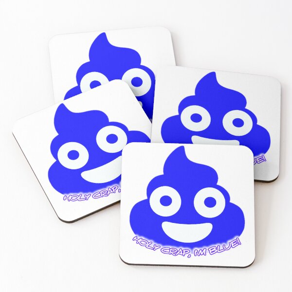 Item preview, Feeling blue but still smiling. Creative Blue Poop Emoji Vector Illustration. designed and sold by Magazinegallery.