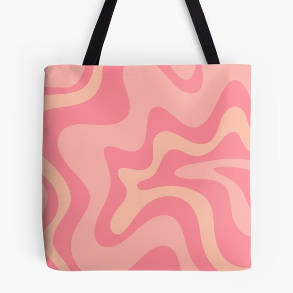Item preview, Retro Liquid Swirl Abstract Pattern Square in Pink and Blush Tones designed and sold by kierkegaard.