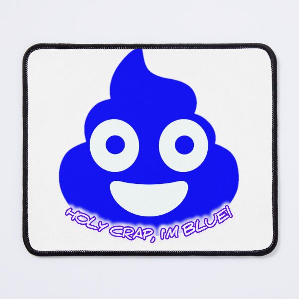 Item preview, Feeling blue but still smiling. Creative Blue Poop Emoji Vector Illustration. designed and sold by Magazinegallery.