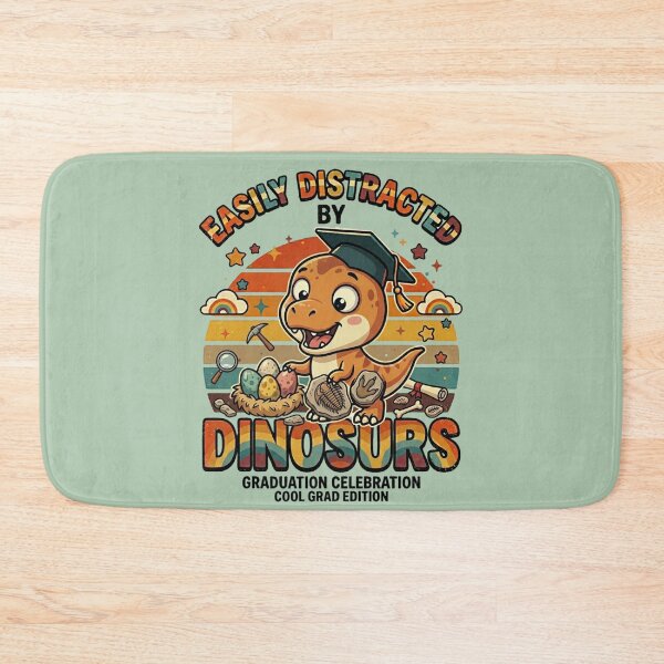 Item preview, Funny Easily Distracted By Dinosaurs Retro Kids Graduation Dinosaur Lover Gift designed and sold by Im-Ara.