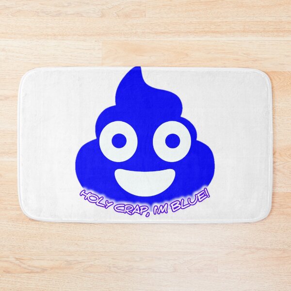 Item preview, Feeling blue but still smiling. Creative Blue Poop Emoji Vector Illustration. designed and sold by Magazinegallery.