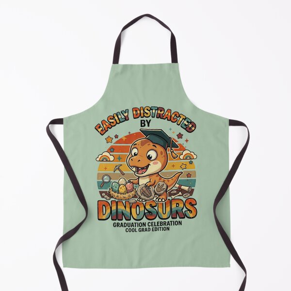 Item preview, Funny Easily Distracted By Dinosaurs Retro Kids Graduation Dinosaur Lover Gift designed and sold by Im-Ara.