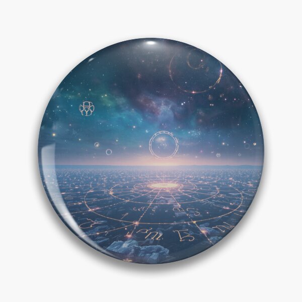 Item preview, Mystical Zodiac Constellation Landscape with Celestial Gateways and Nebulas designed and sold by Luminous Wilds.