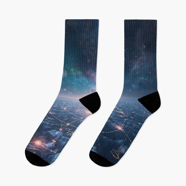 Item preview, Mystical Zodiac Constellation Landscape with Celestial Gateways and Nebulas designed and sold by Luminous Wilds.