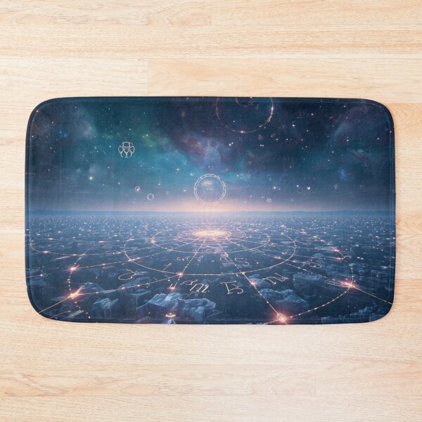 Item preview, Mystical Zodiac Constellation Landscape with Celestial Gateways and Nebulas designed and sold by Luminous Wilds.