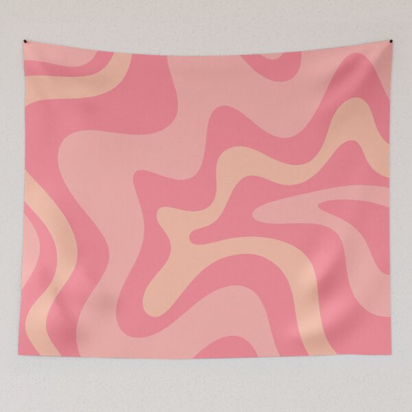 Item preview, Retro Liquid Swirl Abstract Pattern Square in Pink and Blush Tones designed and sold by kierkegaard.