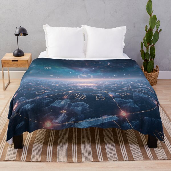 Item preview, Mystical Zodiac Constellation Landscape with Celestial Gateways and Nebulas designed and sold by Luminous Wilds.