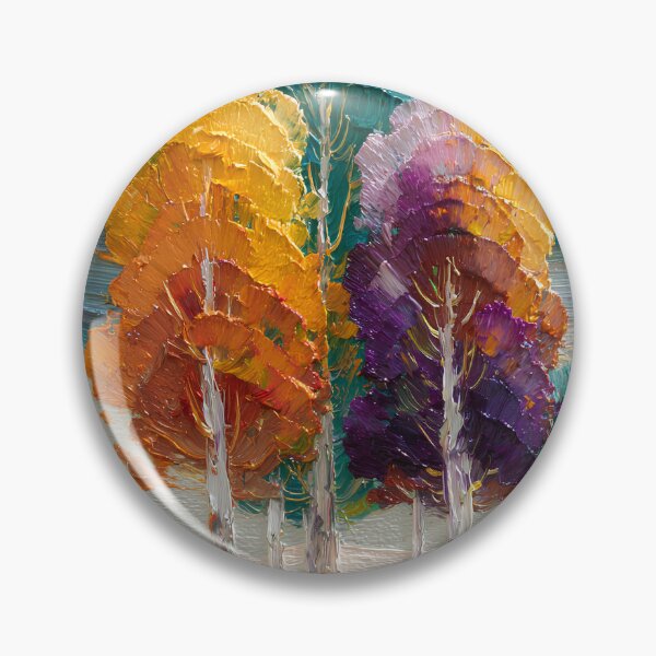 Item preview, Colorful Abstract Trees Textured Landscape Modern Palette Knife Style designed and sold by daila70.