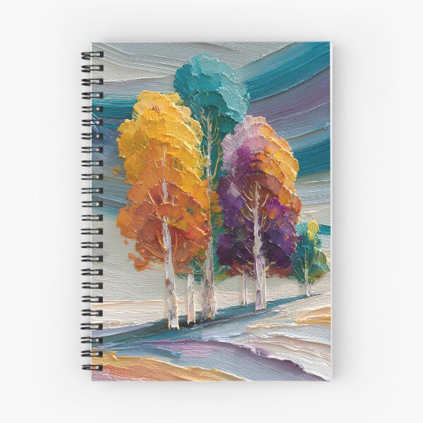 Item preview, Colorful Abstract Trees Textured Landscape Modern Palette Knife Style designed and sold by daila70.