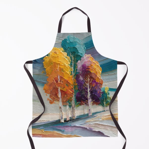 Item preview, Colorful Abstract Trees Textured Landscape Modern Palette Knife Style designed and sold by daila70.