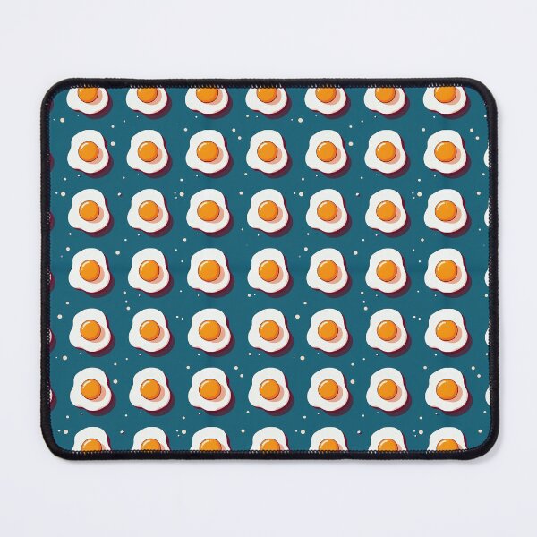 Item preview, Sunny Side Up Fried Egg Pattern - Teal Retro Kitchen Art designed and sold by UniqueDesign751.