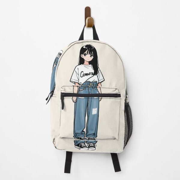 Item preview, Casual Wear - Woman in white tee and blue jeans designed and sold by AnimeShin.