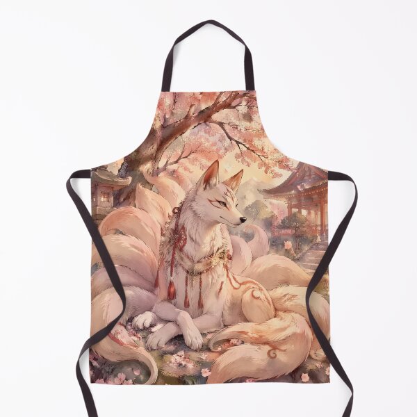 Item preview, Sakura Kitsune Spirit – Nine Tailed Fox Yokai Beneath Cherry Blossoms designed and sold by kaxymax.