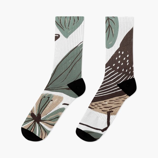 Item preview, Small Brown Bird with Sage Leaves | Botanical Bird Art designed and sold by Filora Atelier .