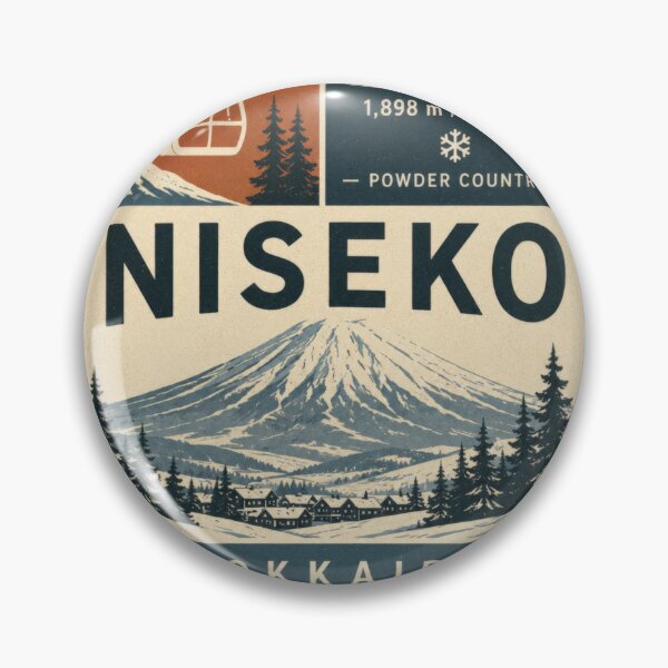 Item preview, Niseko Powder Country | Mount Yotei Gondola Retro Emblem designed and sold by CosmicAnomaly.