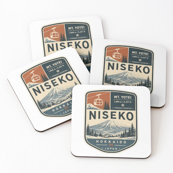 Item preview, Niseko Powder Country | Mount Yotei Gondola Retro Emblem designed and sold by CosmicAnomaly.