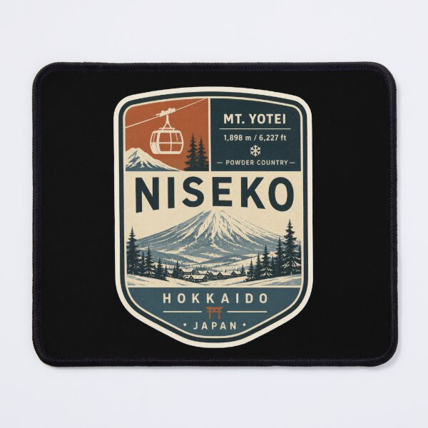 Item preview, Niseko Powder Country | Mount Yotei Gondola Retro Emblem designed and sold by CosmicAnomaly.
